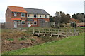 Footbridge over drain and new houses