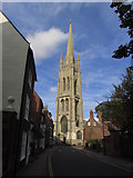 TF3287 : St James Church Tower as seen along Westgate, Louth by Colin Park
