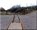 Gate across the track west of Waterfront platform, Barry