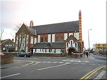 TQ2570 : St Winefride's church on Latimer Road, Wimbledon by David Howard