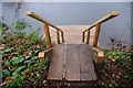 Steps down to fishing platform on the River Severn, Bewdley, Worcs