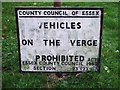 Vehicles On The Verge Prohibited