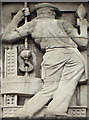 Relief sculpture, former Poplar Town Hall - Stone mason