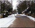 A snowy lane through Upper Hambleton