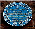 Blue plaque on Canon House, Taunton