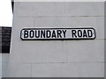 Vintage street nameplate, Boundary Road, Chatham