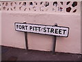 TQ7567 : Vintage street nameplate, Fort Pitt Street, Chatham by Chris Whippet