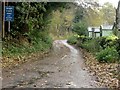 Single track road with passing places