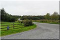 Car park entrance near Rhosmeirch