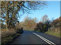 A377 passing end of track to Easton Barton