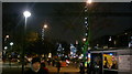 View of Christmas decorations on Stratford Broadway