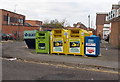 Recycling bins in Cannon Street, Shirley, Southampton