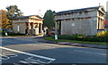 Greek Doric tetrastyle temples at the entrance to Arnos Vale Cemetery, Bristol 