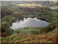 NY3404 : Loughrigg Tarn from the upper slopes of Loughrigg Fell by Graham Robson