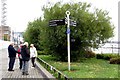 A signpost by the Thames Path