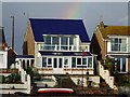 Patriotic blue tiled house, Lancing