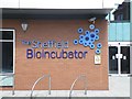 Sheffield Bioincubator Wall Sign, viewed from Leavygreave Road, Sheffield