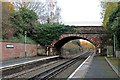 SJ3985 : Bridge, Cressington railway station by El Pollock