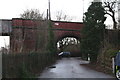 Railway bridge over the road to Gilberdyke Station