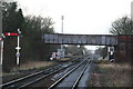 Road bridge over the railway by Gilberdyke Station