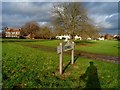 Mid-winter sunlight on Ickwell Green