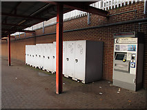 TQ4274 : Ticket machine and cycle lockers, Eltham station by Stephen Craven