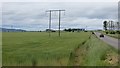 A937 and power lines near Marykirk