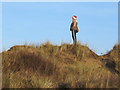 SD2706 : Santa hat in the sand dunes, Christmas Day 2013 by David Hawgood