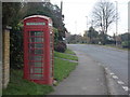 Sturminster Newton: phone box on Bath Road