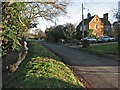 Conington High Street on a winter morning