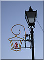 Christmas light and street lamp