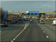SK5304 : The M1 at junction 21A by Ian S