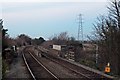The line towards Upton, Heswall railway station