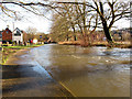 TQ5365 : River Darent in flood, in Eynsford village by Stephen Craven