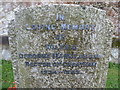 St John the Baptist, Greatham: grave inscription of a former incumbent (2)