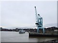 TQ7468 : Crane at Blue Boar Wharf, Rochester by Chris Whippet