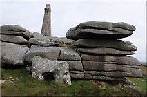 SW6840 : Rocks on Carn Brea by Philip Halling