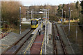 SD9304 : Oldham Mumps tram stop from the footbridge by Alan Murray-Rust