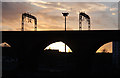 Stockport Viaduct at sunset