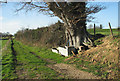 Water troughs beside the path to Mutford Hall