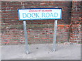 TQ7669 : Vintage street nameplate, Dock Road, Gillingham by Chris Whippet