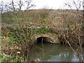 A bridge over the river Yeo at Orleigh Mills as seen from downstream