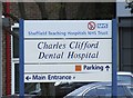 Charles Clifford Dental Hospital Sign, Wellesley Road, Sheffield