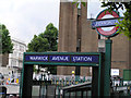 TQ2682 : Warwick Avenue Underground Station Entrance & Roundel by Richard Cooke