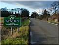 Syston sign along Barkby Lane