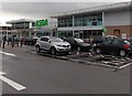 Parking bays near the entrance to Asda, Caerphilly