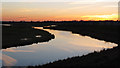 TL9710 : Borrow dyke at sunset, Tollesbury Wick Marshes by Roger Jones