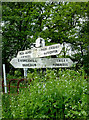 Battered signpost  at Calf Heath, Staffordshire