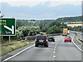 SP9977 : Westbound A14 approaching Junction 12 by David Dixon