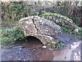 Flood damaged footbridge, at Bratton ford